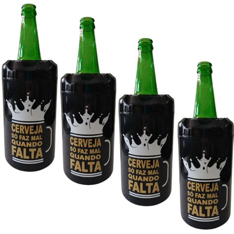 Kit Porta Garrafa De Cerveja Termico Ml Cerveja S Faz Mal