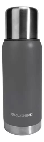 Termo Kushiro 750 Ml Acero Doble Capa 24hs 3 4 Litro Color Color Gris