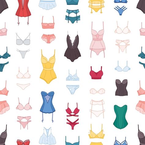 Premium Vector Woman Lingerie Seamless Pattern