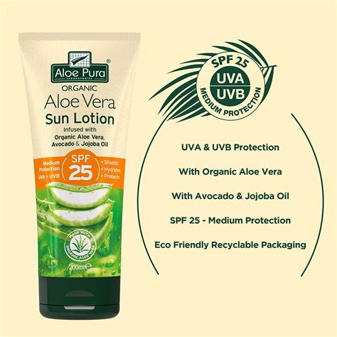 Aloe Pura Aloe Vera Sun Lotion SPF25 200ml Aloe Pura