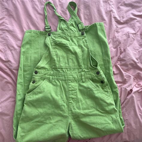 Forever 21 Womens Green Dungarees Overalls Depop