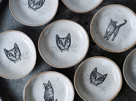 Cat Bowls, Unique Ceramics, Decorative Plates, Dreams, Cats, Prints ...