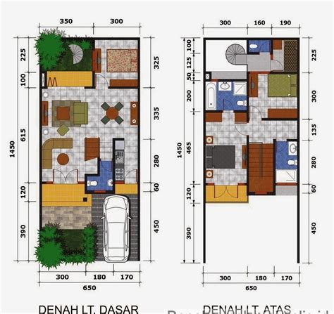 Denah Rumah Lantai Type Modern Minimalis Modafinil