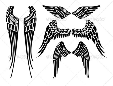 Angel Wings Silhouette Vector at Vectorified.com | Collection of Angel Wings Silhouette Vector ...