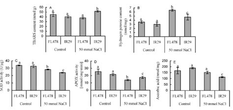 Differential Responses Of The Contents Of Thiobarbituric Acid Reactive