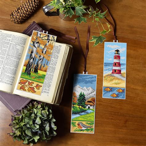 Counted Cross Stitch Kit: Bookmarks: Landscapes: Set of 3 - Orchidea ...