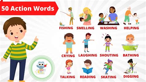 Simple Action Words For Kids Printable List Of Key Verbs 51 Off