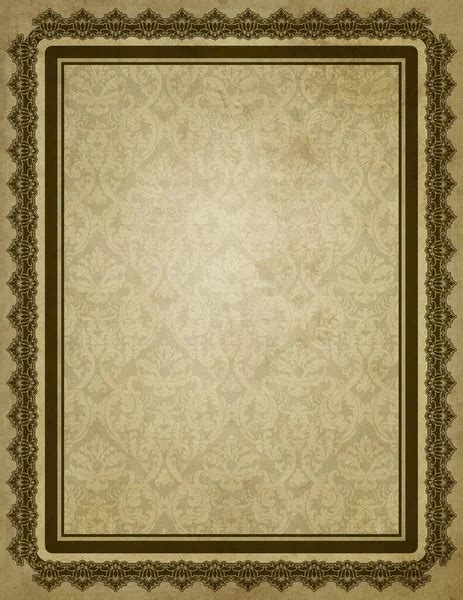 Old paper background with vintage border and frame. — Stock Photo ...