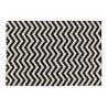 Tapis Lavable En Machine En Coton Naturel Noir Et Beige Zig Zag Lorena