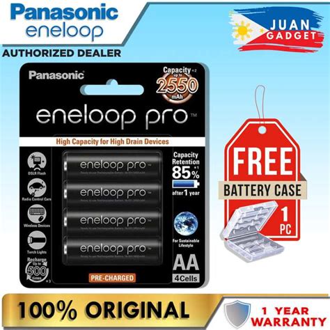 Panasonic Eneloop Pro BK 3HCCE 4BT AA Rechargeable Battery Pack Of 4