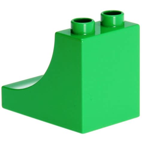 LEGO Duplo Brick 2 X 3 X 2 With Curve 2301 Bright Green DECOTOYS