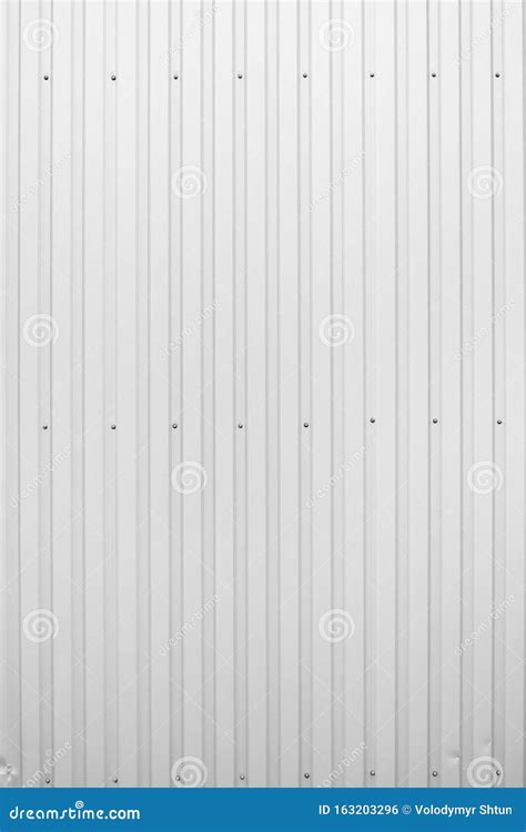 White Corrugated Metal Sheet Texture Surface of the Wall. Galvanize ...