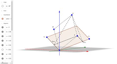 Orthogonal Projection D Geogebra