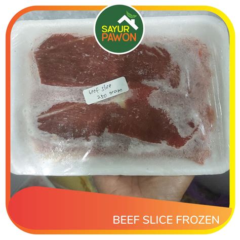 Jual Beef Slice Daging Sapi Slice Lemak Sedikit Gram Sayur Pawon