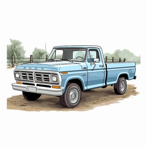 Premium Ai Image Pickup Truck Illustration Artful Design