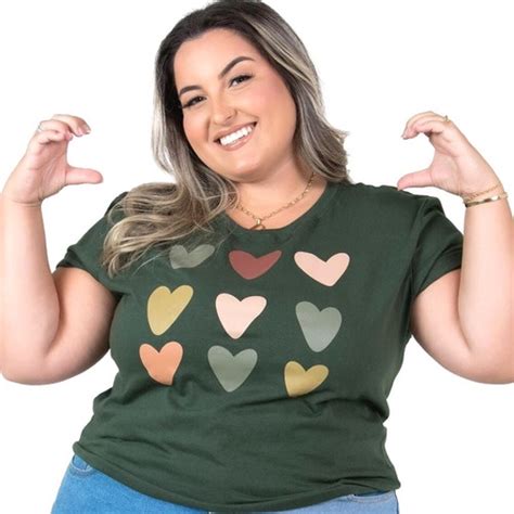 Camiseta Feminina Plus Size 100 Algodão G1 Ao G4 Shopee Brasil