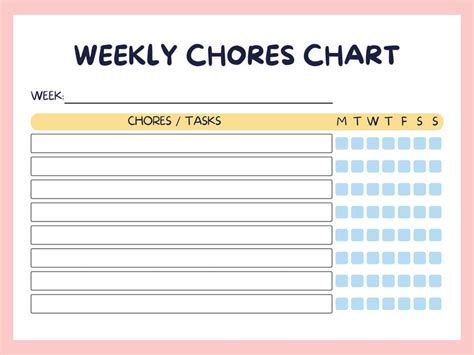 Free Customizable Chore Chart Templates To Print Canva