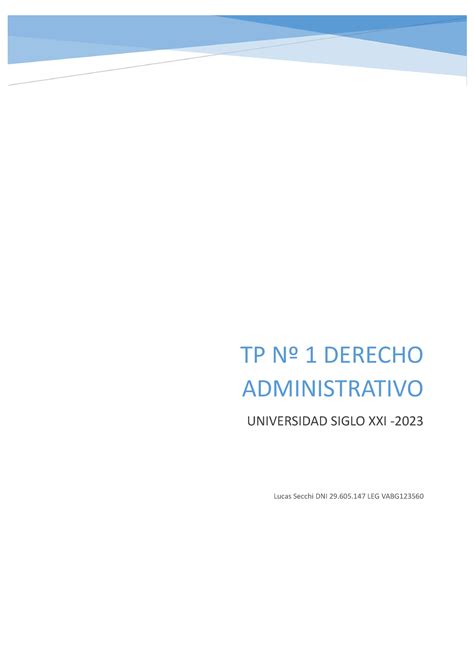 Tp N Derecho Administrativo Lucas Secchi Dni Leg Vabg Tp N