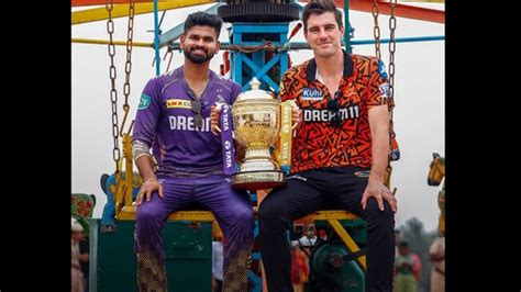 Shreyas Iyer Pat Cummins Visit Chennai Beach Pose With Ipl Trophy