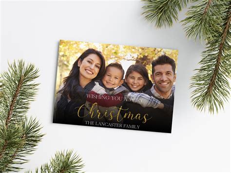 Editable Family Christmas Card Template Printable Merry - Etsy