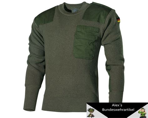 Original Bundeswehr Pullover Bw Pulli Wollpullover Arbeitspullover Oliv