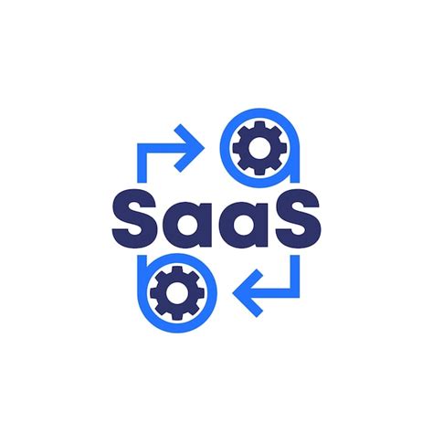 Logiciel Saas En Tant Qu Ic Ne De Service Avec Des Engrenages Vecteur