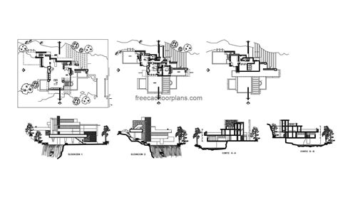 Fallingwater AutoCAD Plan - CAD Drawings