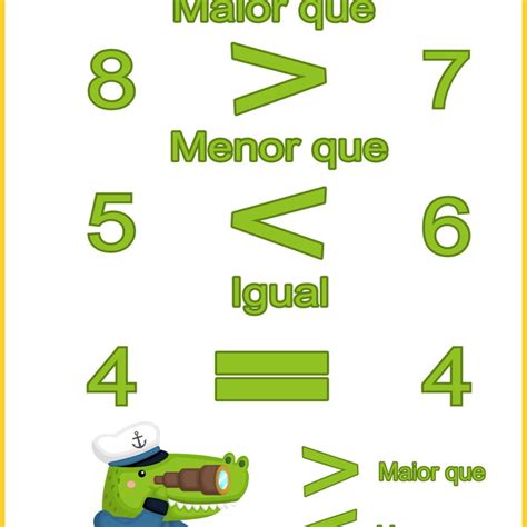 Banner Educativo Símbolos Da Matemática Maior Menor E Igual