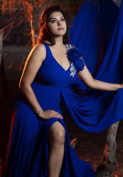 Rachitha Mahalakshmi Latest Hot And Cute Pics In Blue Dress