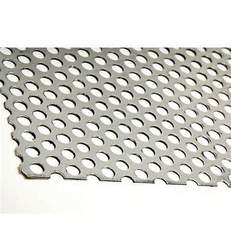 Hot Rolled Mild Steel Mm Ms Round Hole Perforated Sheet At Rs