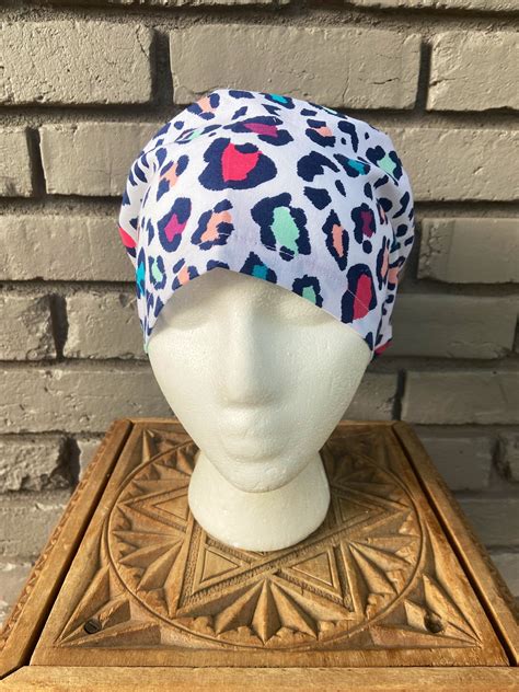 Animal Print Scrub Cap, Colorful Cheetah Leopard, Surgical Scrub Cap ...