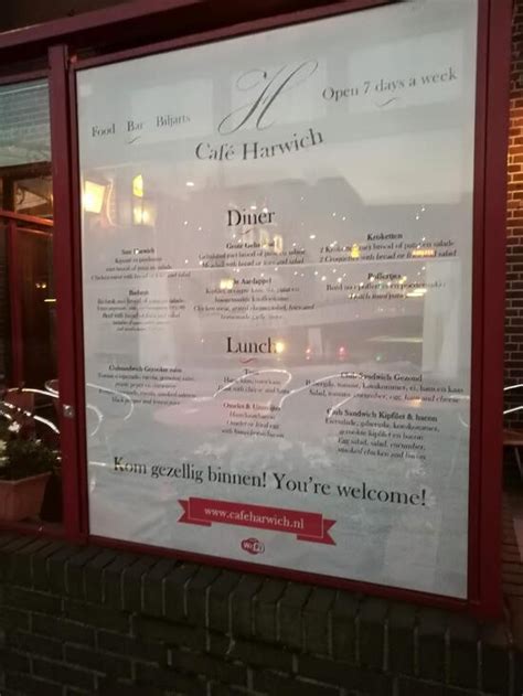 Cafe Harwich Hook Of Holland Restaurant Reviews