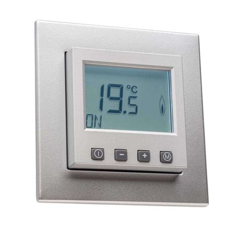 Raumthermostat Digital F R Merten M Plan M Pure Rahmen In Alu Pefra