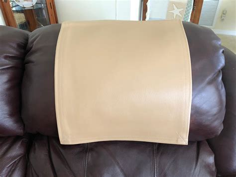 Vinyl Recliner Headrest Cover Furniture Protector Marine Tan Etsy