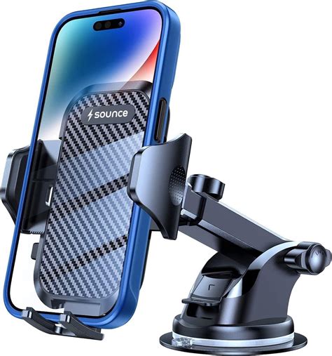 Sounce Car Phone Holder Mount Military Grade Suction Super Sturdy