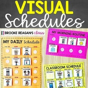 Visual Schedule - Editable Visual Classroom Daily Schedule - Brooke ...