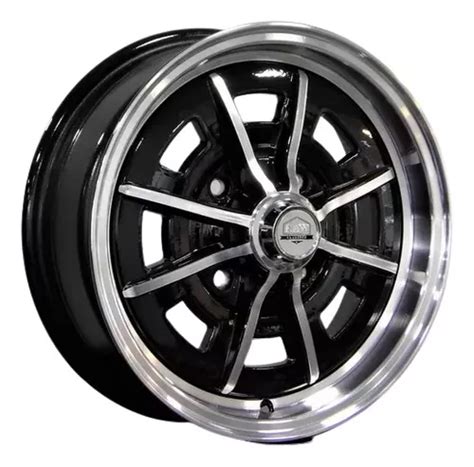 Rodas Sprintstar Fusca Aro 15x5 5 4x130 Jogo Bicos Cor Preto Diamantado