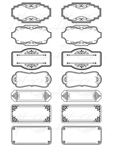 15 Printable Blank Vintage Apothecary Labels Set, Editable PDF ...