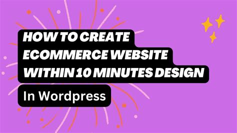 How To Create Ecommerce Website Within 10 Minutes In Wordpress YouTube