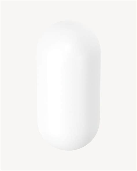 3D white capsule, geometric shape | Free Photo - rawpixel