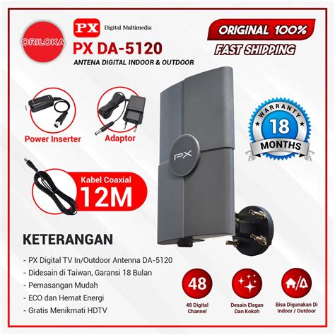 Jual Px Da Antena Tv Digital Analog Indoor Outdoor Garansi Resmi