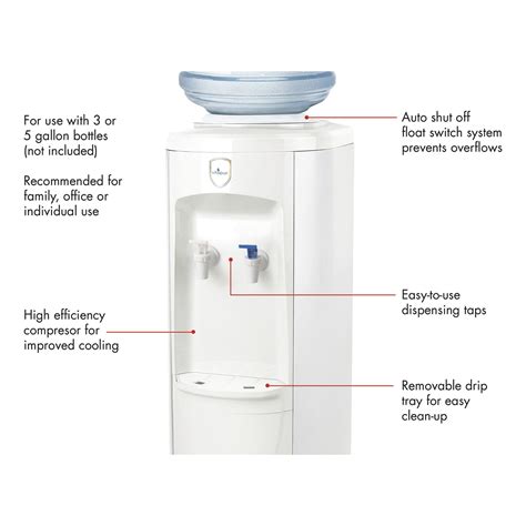 Ghp Vitapur Top Load Floor Standing Water Dispenser White Model Vwd2236w Northern Tool