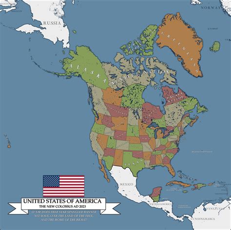 United States of America 2023; a classroom map depicting the United ...