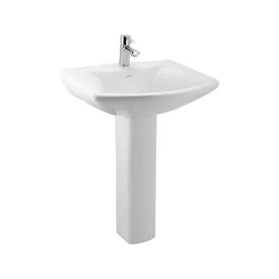 Cera Canton Wall Hung Wash Basin With Full Pedestal Snow White