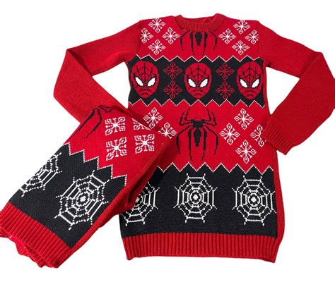 Dúo Suéter Spiderman Ugly Sweater Navideño Unitalla 2 Piezas Meses