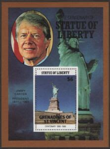 Stamp Jimmy Carter Statue Grenadines Of St Vincent Centenary Of