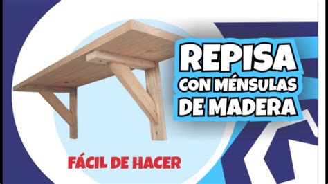 Ménsula de madera para Repisa YouTube