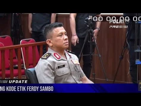 Hasil Sidang Kode Etik Irjen Ferdi Sambo Youtube