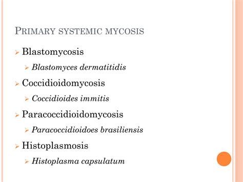 Ppt Primary Systemic Mycosis Powerpoint Presentation Free Download