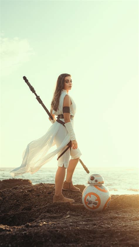 640x1136 Rey Star Wars Cosplay Girl 4k iPhone 5,5c,5S,SE ,Ipod Touch ...